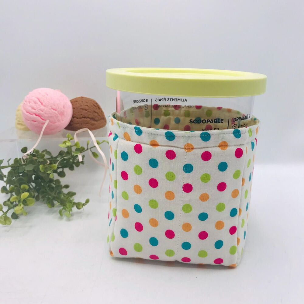 Cozy for Ninja CREAMi Deluxe, 24 oz for NC500 Series, Insulated Polka Dots